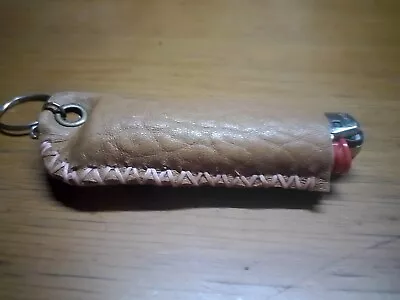 Genuine Leather Bic Lighter Cover Handmade With Key Chain • $12