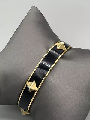 Vince Camuto Gold Tone Black Enamel Bracelet With Tags B193 • $7.59