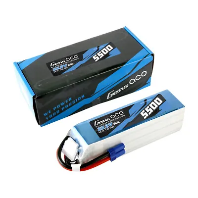 Gens Ace 22.2V 60C 5500mAh 6S Lipo Battery EC5 Plug For MIKADO LOGO500 GAUI X5 • $136.94