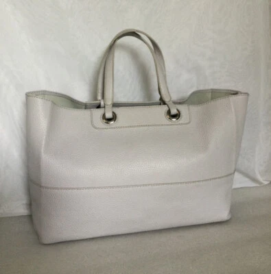 $129 • Buy Large OROTON Off White Leather Tote Bag / Handbag