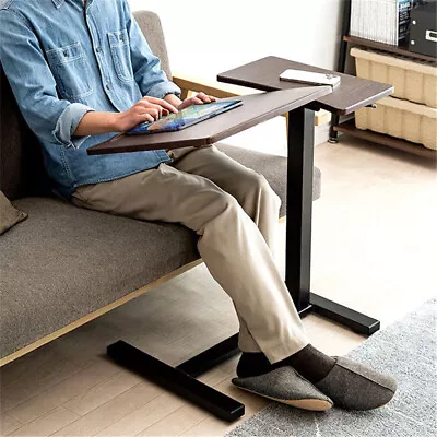 Rolling Over Bed Chair End Table Large Tray Laptop Stand Desk Fr Nursing Reading • £77.91