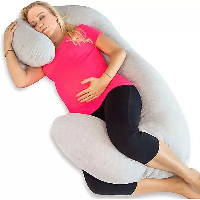 $32.17 • Buy Pregnancy Pillow For Maternity C Shaped Full Body Pillow W/ Knee & Neck Support