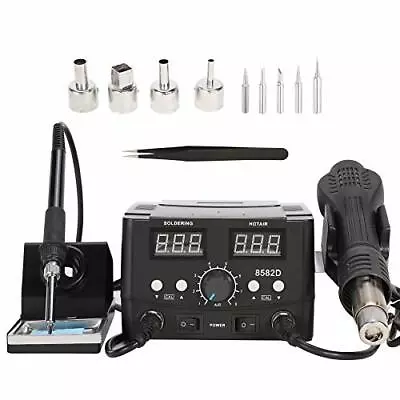 Soldering Rework Station With Hot Air Heat Gun 750w 2 In 1 Smd Rework Soldering  • $68.13