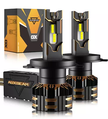 AUXBEAM CANBUS H4 LED Headlight Bulbs Kit High Low Dual Beam Super Bright 6500K • $199.98