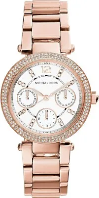 Michael Kors MK5616 Parker 35 Mm Women's Watch Rose Gold Stainless Steel Case • $100