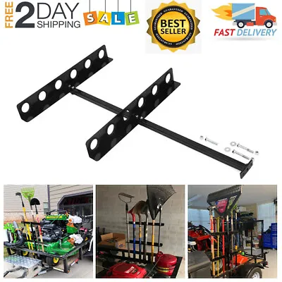 Vertical Hand Tool Rack For Open Landscape Trailers Trucks With 6 Holes  • $45.99
