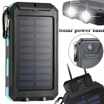 $23.99 • Buy 1000000mAh Solar Power Bank Portable External Battery Dual USB Phone Charger AUS