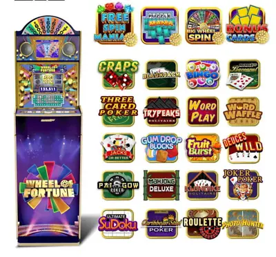 Video Slot Machine - Casino Arcade - 5 Ft Tall Cabinet Up Tp 24 Games Available • $825.56