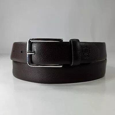 Massimo Dutti Brown Leather Dress Belt - Men's Size 40/100 • $12.60