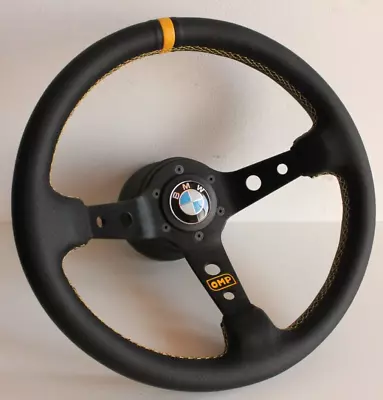 Steering Wheel Fits For BMW Deep Dish Leather Sport Racing E24 E28 E30 E34 86-92 • $183.05