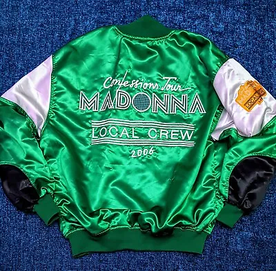 Madonna Confessions Tour Crew Promo Jacket 2006 Satin Green Xl Rare • $2400