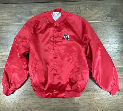 Vintage Westark University Of Arizona Wildcats Band Jacket Mens XL Red Satin USA • $60