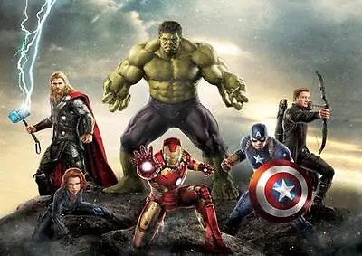 THE AVENGERS POSTER Marvel Iron Man Thor Hulk Captain America Print Photo A3 A4 • £8.97