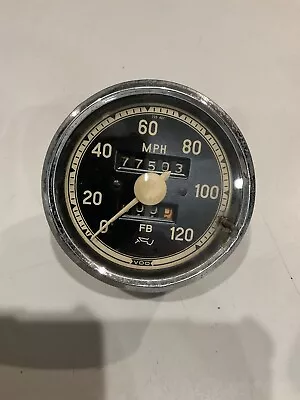 Saab VDO Vintage  Speedometer 0-120 Dated 5/68 Nice Condition Untested Odometer • $39.95