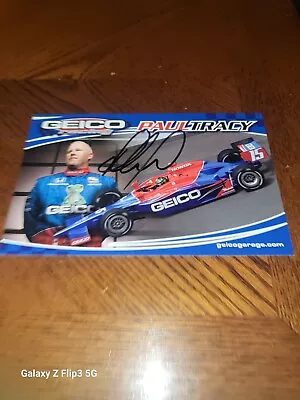 2009 PAUL TRACY Signed INDIANAPOLIS 500 PHOTO CARD POSTCARD INDY CAR HONDA WCOA • $4