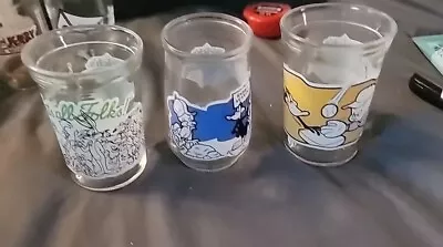 Lot Of Three Vintage 1994 Welch's Jelly Jar Glass Looney Tunes  • $0.99