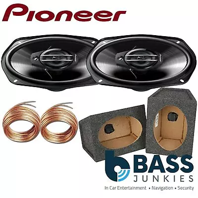 Pioneer TS-G6930F 3-Way 6x9  800 Watts Car Speakers & 6x9 Grey MDF Pod Box Pair • £84.95