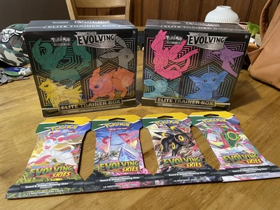 $222.50 • Buy Pokémon Evolving Skies ETB Elite Trainer Box Bundle Sealed SET! And Blister Set