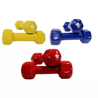 New MORGAN Vinyl Dumbbells - 1/2/3kg Pair  • $42.94