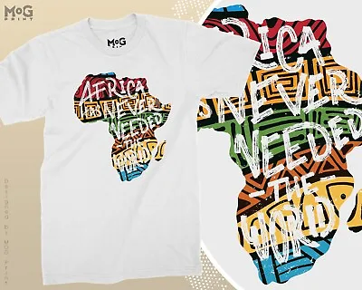 Africa Map T-shirt Gift African Beauty Art Map Print Nature Lover Of Africa Tee • £10.99