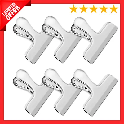 6 Pack Silver Bag Clips For Food Packages Chip Clips Bag Clips Food Clips Stai • $7.19