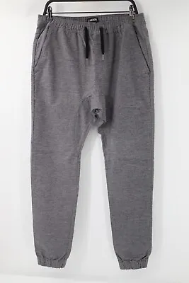 Zanerobe Pants Men's 34 L32 Jogger Sweatpants Drawstring Gray Cotton Blend • $29.99