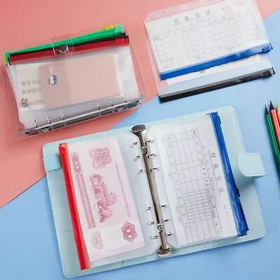 £2.53 • Buy Bags 6 Ring Binder Zipper Folders Notebook Binder Binder Pockets A5 A6 Size