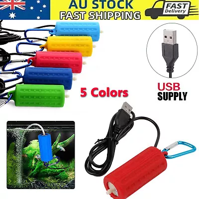 $8.99 • Buy USB Aquarium Oxygen Pump Fish Tank Air Pump Mini Aerator Super Quiet Efficient