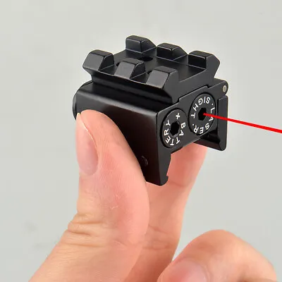 Mini Red Dot Sight Laser W/ Rail Mount F/ Pistol Handgun Low Profile Rifle NEW • $13.59