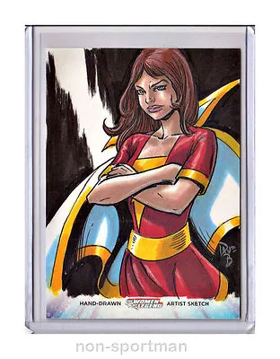 Dc The Women Of Legend Cryptozoic Mary Marvel Sketch By? • $69.95