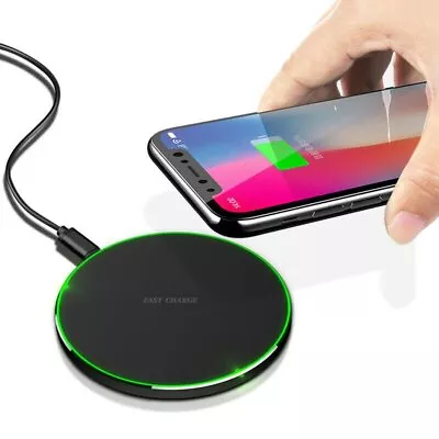 AU Wireless FAST Charger Pad Dock For IPhone 15 14 13 12 11 Pro Samsung S21 S20 • $8.99