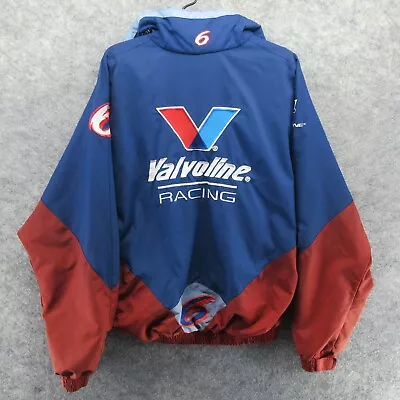 VTG NASCAR Jacket Mens 2XL Blue #6 Mark Martin Valvoline Racing Roush Eagle One • $99.99