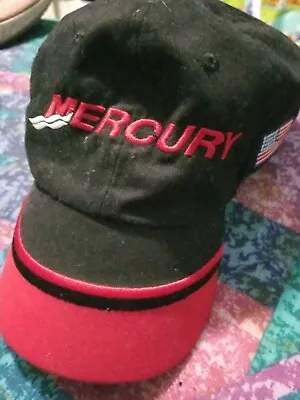 Mercury Boats Marine Cap Hat Red White Black Bill Cap Embroidered Adjustable  • $23.99