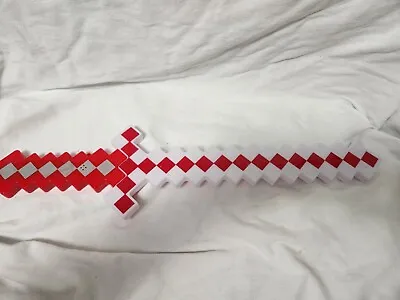 24  LED Minecraft Light Up Pixel Sword Color Red Flashing Toy Tested Cosplay • $17.99