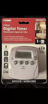 PRIME 7-day Digital Timer Indoor Energy Saving #0608803 • $12