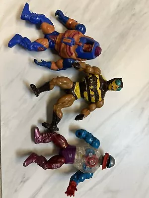 VINTAGE HE MAN MASTERS OF THE UNIVERSE 3 Pc. LOT MOTU ACTION FIGURES • $18