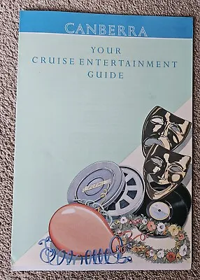  Canberra Cruise 'your Cruise Entertainment Guide'  Autumn Getaway 24th Oct 1991 • £1.75