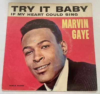 Marvin Gaye 45 Picture Sleeve ONLY  Try It Baby / If My Heart Could Sing  -Tamla • $7