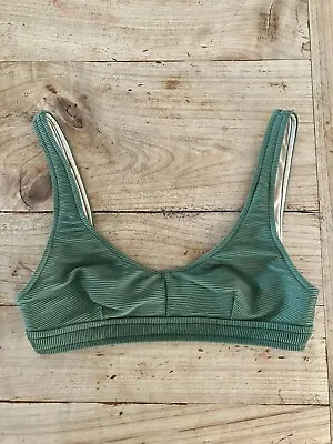 Zulu & Zephyr Signature Swim Waistband Bralette Bikini Top Khaki Green • $55