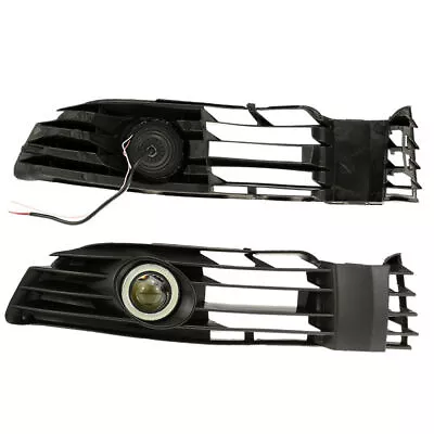 Lower Front Bumper Fog Light Angel Eyes Grille Fit For VW Passat B5.5 01-05 • $63.67