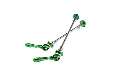 MOWA Road Cyclocross Gravel Bicycle Ti Skewers Titanium-axle W/Green QR Levers • $29.95