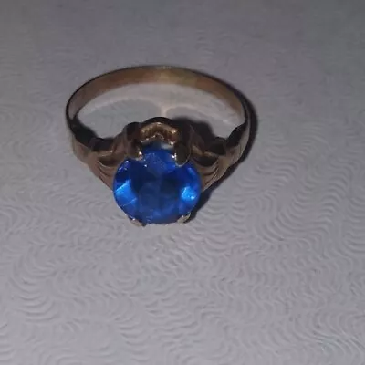 Antique Ostby Barton 10k Blue Stone Ring - Titanic • $29.99