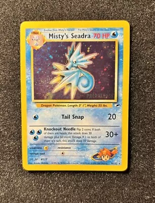 Pokémon TCG Misty's Seadra Gym Heroes 9/132 Holo Unlimited Holo Prerealse • $250