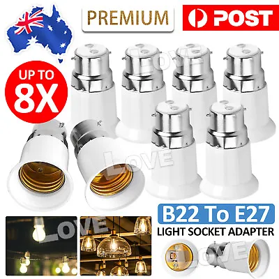 4/10x B22 To E27 Light Socket Adapter Bayonet Lamp Base To Edison E27 Bulb Screw • $9.95