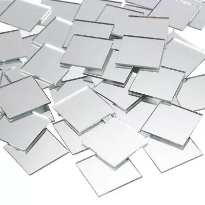 120 Pcs 1 Inch Mini Acrylic Square Mirror Adhesive Craft Mirror Tiles For Crafts • $15.50