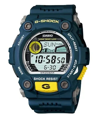 Casio G-Shock Digital Mens Blue Moon Tide Graph Watch G7900-2 G-7900-2 • $128.90