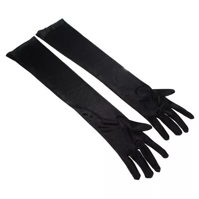 Women's Satin Long Gloves Opera Wedding Bridal Evening Party Prom Costume Glove • $3.84