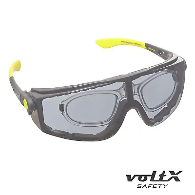 £14.99 • Buy VoltX 'QUAD' 4 In 1 FULL LENS Reading Safety Glasses - Smoke UV Class 1 Lens