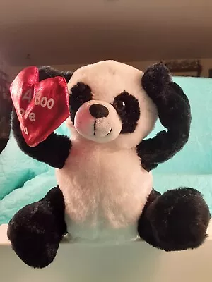 PANDA BEAR Valentine's Day Battery Operated Plush Peek A Boo I Love You • $27.99