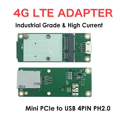 4G LTE Mini PCIe To USB(4PIN) Adapter W/SIM Card Slot For WWAN/3G/4G/WiFi Module • $10.57